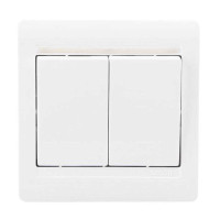 西蒙55系列两位双控琴键开关带荧光N51022B