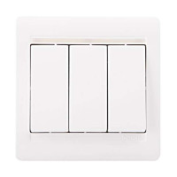 西蒙55系列三位单控琴键开关带荧光N51031B