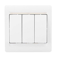 西蒙55系列三位双控琴键开关带荧光N51032B