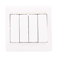 西蒙55系列四位单控琴键开关带荧光N51041B