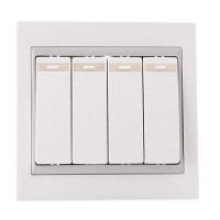 西蒙58系列四位双控琴键开关带荧光S51042BY