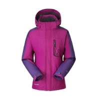 康尔健野Kingcamp秋冬女款防风防水抓绒两件套冲锋服KW9008紫色M