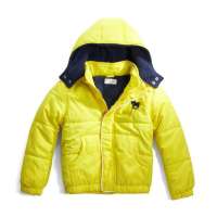 佐丹奴童装男装可拆帽撞色绒里夹棉外套03071524(花黄色/160)