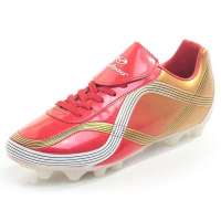 铁豹 风彩系列户外足球鞋1007_0601(红/金/白/42)