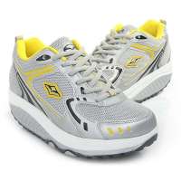 铁豹 健美塑身鞋时尚摇摇鞋Y10568_0408(银/黄/黑/35)