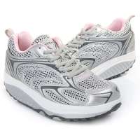 铁豹 健美塑身鞋时尚摇摇鞋Y10569_0406(银/灰/桃红/41)