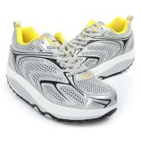 铁豹 健美塑身鞋时尚摇摇鞋Y10569_0408(银/灰/黄/40)
