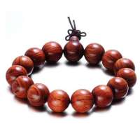 Lux-women-越南黄花梨手链-感恩佛心男款15MM