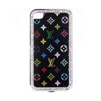 酷奇IPHONE手机外壳镶钻护套LV系列IP-318K(黑色)