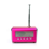 酷奇USB小方型FM调频音响SD-304P(粉色)