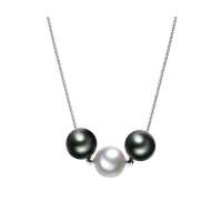 珂兰钻石宠爱18K金白色大溪地珍珠海水金珠项链