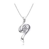 珂兰钻石灵动18K金钻石吊坠