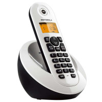 摩托罗拉 (MOTOROLA) C601C2.4G 数字 单 无绳电话机 (白色)