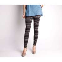 CK STORM 加厚雪花小鹿打底裤 黑点雪花DLT624