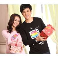 甜蜜蜜 甜蜜频道(情侣)长袖T恤 TA0064V1男装175
