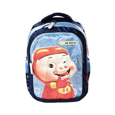 猪猪侠小学生系列书包bd-0001a双肩护脊减负卡通书包蓝色