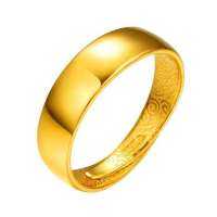 翠绿首饰千足黄金活口女戒-简单