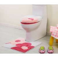 凯诗风尚浴室马桶花儿朵朵三件套 粉色