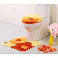 凯诗风尚浴室马桶花儿朵朵三件套 黄色