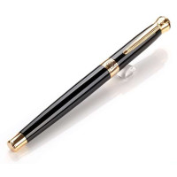 毕加索 PICASSO 瑞典花王黑有光金夹宝珠笔-PS903
