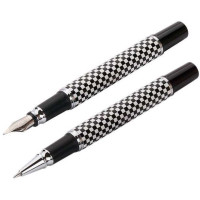 公爵 Duke 黑白格铱金钢笔+宝珠笔-928