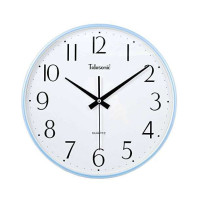 天王星静音简洁石英挂钟Q1689-2珍珠浅蓝