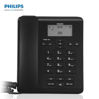 飞利浦(Philips)电话机 CORD108 家用/办公话机/来电显示/有绳话机/固定电话机座机(黑色)