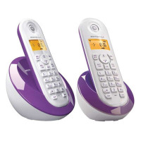 摩托罗拉(MOTOROLA)C602C2.4G数字双无绳电话机(紫色)