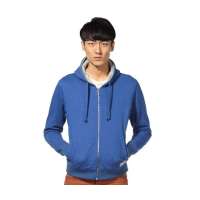 MR.ZERO零号男 型色连帽闪亮金属拉链卫衣外套 BED0038 0805 蓝色XXL