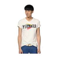 MR.ZERO零号男 字母系列双层印花街头潮短袖T恤 BFB0301 0203 白色L