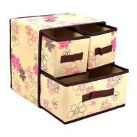 优雅主妇紫荆花收纳系列之——两层三抽收纳盒Y44