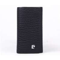 皮尔卡丹Pierre Cardin男士牛皮钥匙包613I4-10E01P黑