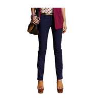 olomo欧莱诺女装合体小脚休闲长裤蓝(27)112230025027