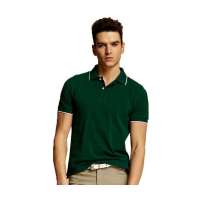 olomo欧莱诺男装简洁时尚短袖POLO衫丛林绿(L)112111054050