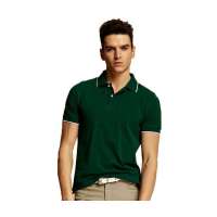 olomo欧莱诺男装简洁时尚短袖POLO衫丛林绿(XL)112111054052