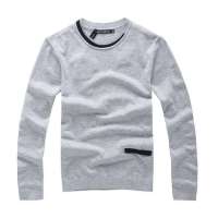 GENIOLAMODE男装圆领时尚套头衫114011907(灰色L)GLM