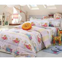 凯诗风尚画布上的春天乐园半活性印花床品三件套