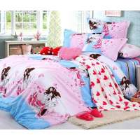 凯诗风尚相约情人节半活性印花床品四件套