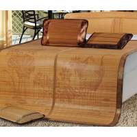 红富士精品印花折叠双面竹席夏凉席1.8米ZX-JP180