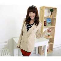 HSTYLE/韩都衣舍 韩国秋女双排扣西装JN1143米色(均码)
