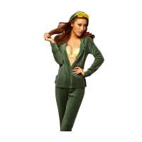 猫人天鹅绒女衫墨绿(XL)MDSD133