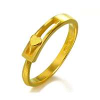 周生生黄金(足金)心型婚嫁戒指16800r 13号2.76克