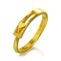 周生生黄金(足金)心型婚嫁戒指16800r 15号2.88克