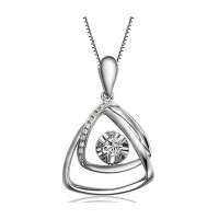 佐卡伊11分18K白金钻石吊坠-环佩