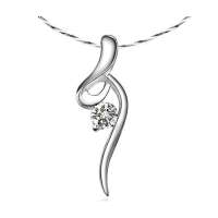 佐卡伊5分18K白金钻石吊坠-昔年