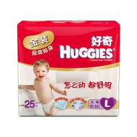 好奇(Huggies)金装贴身舒适纸尿裤普通装大号25片(包)