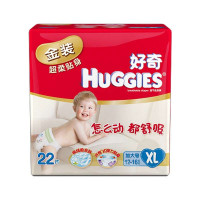 好奇(Huggies)金装贴身舒适纸尿裤普通装特大号22(包)