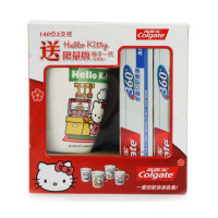 高露洁360美白牙膏140克双支装送HELLO KITTY杯