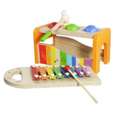 铭塔敲球台琴台 婴幼儿童小木琴宝宝男孩女孩玩具益智木制1-3岁玩具