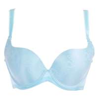 娅茜心动蝶舞深V无痕立体薄模杯文胸AX8297(薄荷蓝/85B)